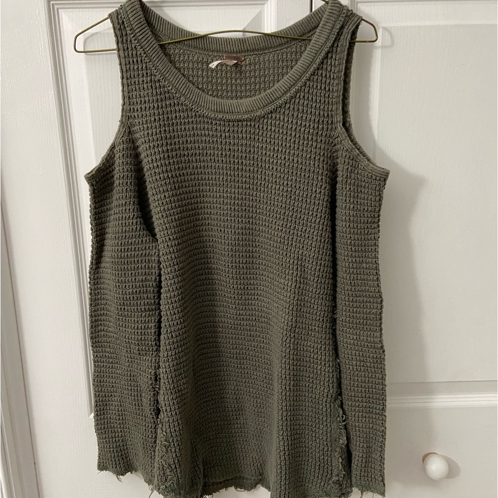 Free People sweater with cut out shoulders